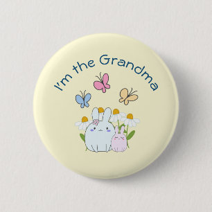 Ich bin die Oma Niedlich Bunnies Button