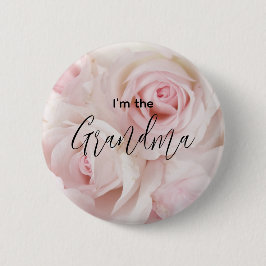 Ich bin die Oma Vintag Roses Elegant Bouquet Button