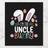 Ich bin die Onkel-Bunny-Osterfamilie, die passt Weinetikett (Einzelnes Label)