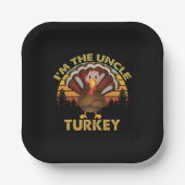 Ich bin die Onkel Türkei Familie Matching Erntedan Pappteller (Vorderseite)