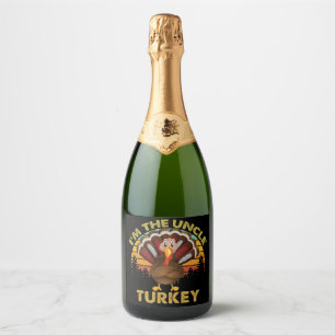 Ich bin die Onkel Türkei Familie Matching Erntedan Schaumweinetikett