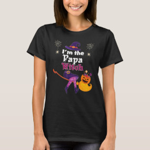 Ich bin die Papa Witch Broom Pumpkin Candy Familie T-Shirt