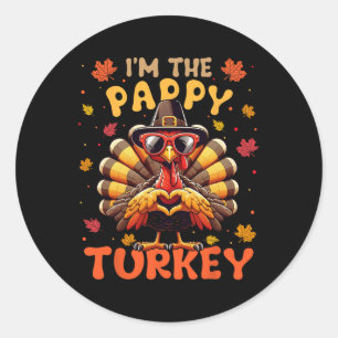 Ich bin die Pappy Türkei Matching 2024 Familie Tha Runder Aufkleber