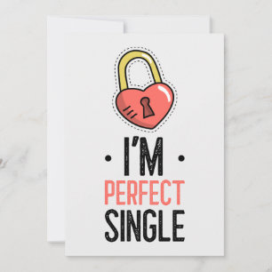 Ich bin die perfekte Single-Padlock-Card Feiertagskarte