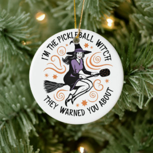 Ich bin die Pickleball-Hexe, von der sie dich gewa Keramik Ornament