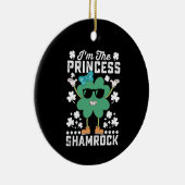 Ich bin die Prinzessin Kleeblatt St Patrick's Day  Keramik Ornament (Rechts)