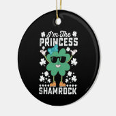 Ich bin die Prinzessin Kleeblatt St Patrick's Day  Keramik Ornament (Links)