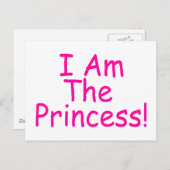 Ich bin die Prinzessin Postkarte (Vorne/Hinten)