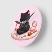 Ich bin die Prinzessin Runde Wanduhr (Winkel)