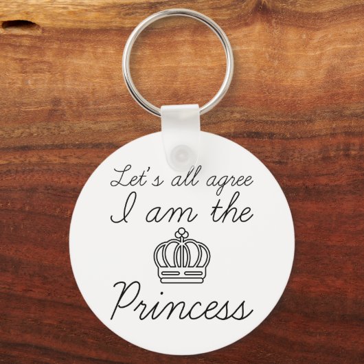 Ich bin die Prinzessin Schlüsselanhänger (Vorderseite)