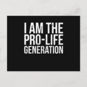 Ich bin die Pro Life Generation Print Pro Life Stu Postkarte (Vorderseite)