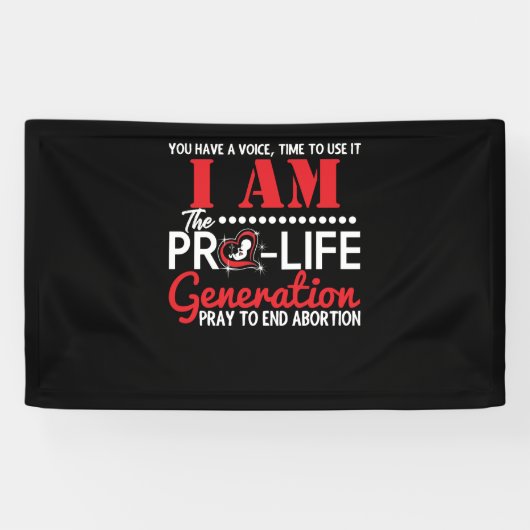 Ich bin die Pro-Life-Generation wird Abtreibung be Banner (Horizontal)