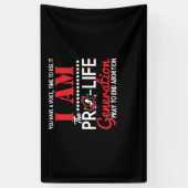 Ich bin die Pro-Life-Generation wird Abtreibung be Banner (Vertikal)