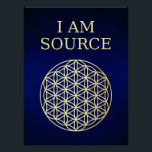 Ich bin die Quelle der heiligen Geometrie Wall Art Poster<br><div class="desc">Mit dieser sakralen geometrischen Wandkunst,  die die strahlende Blume des Lebens und die bestärkende Bejahung "I Am Source" zeigt,  können Sie Ihren Raum vergrößern. Ideal für Meditation,  spirituelle Übung oder das Hinzufügen einer kosmischen Touch zu Ihrer Zuhause inspiriere dieses Stück die Verbindung zu Ihrem höheren Selbst- und Quellbewusstsein.</div>