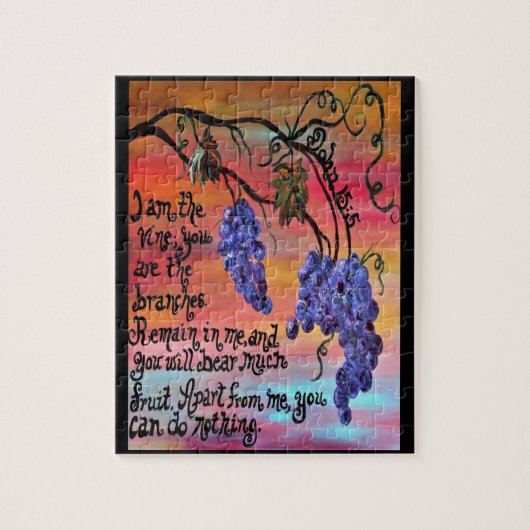 Ich bin die Rebe John 15 5 Puzzle (Vertikal)