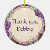 Ich bin die Rebe-Schrifts-Verzierung Keramikornament (Hinten)