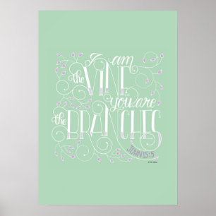 Ich bin die Rebe. Sie sind die Niederlassungen Poster