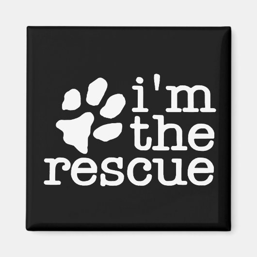 Ich bin die Rettung - Adoption Pet Print Magnet (Vorne)