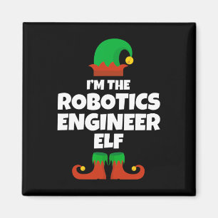 Ich bin die Robotics Engineer Elf Familie Pyjama C Magnet