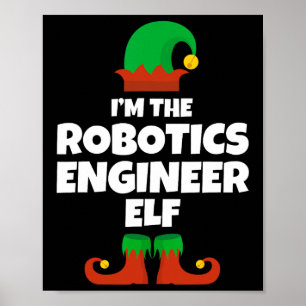 Ich bin die Robotics Engineer Elf Familie Pyjama C Poster