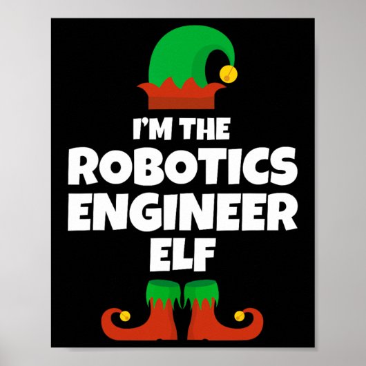 Ich bin die Robotics Engineer Elf Familie Pyjama C Poster (Vorne)