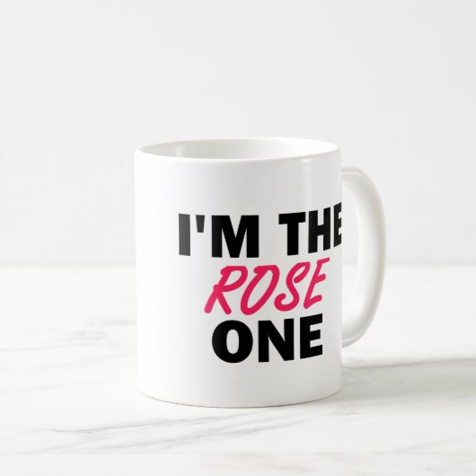 Ich bin die Rose Eins Kaffeetasse (VorderseiteRechts)