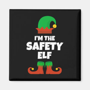 Ich bin die Safety Elf Familien-Pyjama Weihnachten Magnet