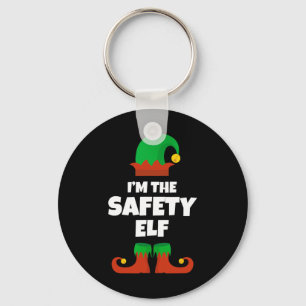 Ich bin die Safety Elf Familien-Pyjama Weihnachten Schlüsselanhänger