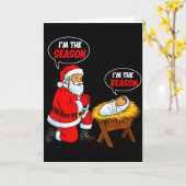 Ich bin die Saison Santa Ich bin der Grund Jesus L Karte (Gelbe Blume)