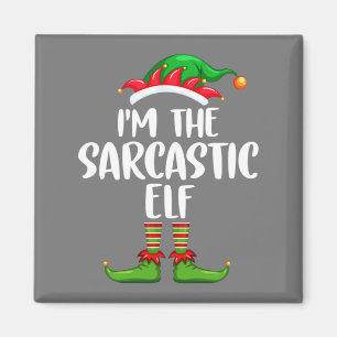 Ich bin die Sarcastic Elf Shirt Matching Family Gr Magnet