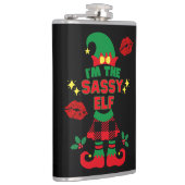 Ich bin die Sassy Elf Funny Weihnachten Flachmann (Rechts)