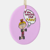 Ich bin die Schmerz-Fitness wert Keramikornament (Rechts)
