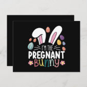 Ich bin die schwangere, sonnige Mama Osterfamilie, Postkarte (Vorne/Hinten)
