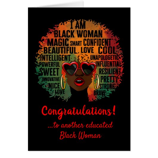 Ich bin die schwarze Abschluss-Karte (Vorne)