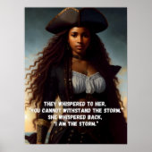 Ich bin die schwarze Frau des Sturms Kunst Poster (Vorne)