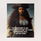 Ich bin die schwarze Frau des Sturms Kunst Puzzle (Vertikal)