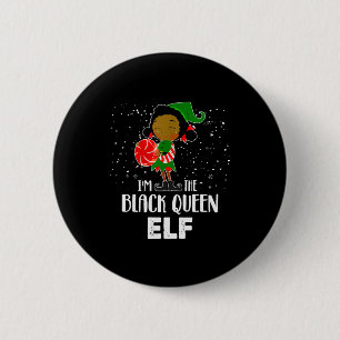 Ich bin die schwarze Königin-Elfe afroamerikanisch Button