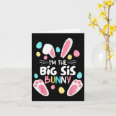 Ich bin die Schwester Bunny Big Sis Matching Famil Karte (Gelbe Blume)