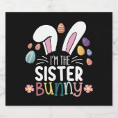 Ich bin die Schwester Bunny Osterfamilie, die pass Bierflaschenetikett (Einzelnes Label)