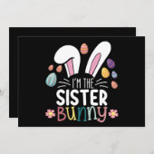 Ich bin die Schwester Bunny Osterfamilie, die pass Einladung (Vorne/Hinten)