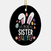 Ich bin die Schwester Bunny Osterfamilie, die pass Keramik Ornament (Rechts)