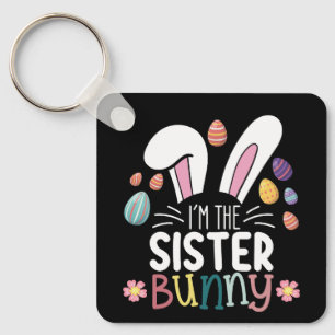 Ich bin die Schwester Bunny Osterfamilie, die pass Schlüsselanhänger