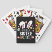 Ich bin die Schwester Bunny Osterfamilie, die pass Spielkarten (Rückseite)