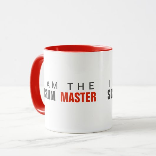 Ich bin die Scrum Master agile Tasse (Vorderseite Links)
