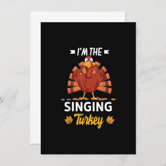 Ich bin die singende Türkei glücklich dankend dank Einladung (Vorne/Hinten)