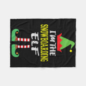 Ich bin die Snowboarding Elf Matching Family Group Fleecedecke (Vorderseite (Horizontal))
