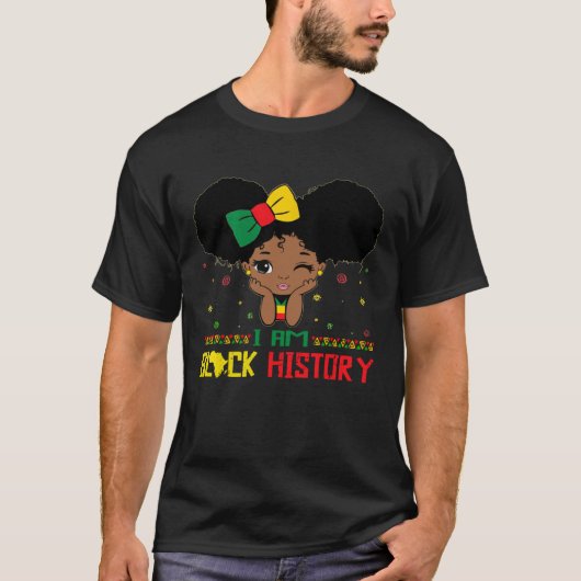 Ich bin die starke afrikanische Königin Mädchen sc T-Shirt (Vorderseite)
