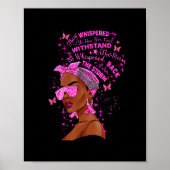 Ich bin die starke schwarze Frau, die rosa Brustki Poster (Vorne)
