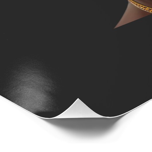 Ich bin die starke schwarze Frau Typografie Kunst Poster (Ecke)