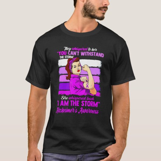 Ich bin die Storm Alzheimer's Awareness Warrior Wo T-Shirt (Vorderseite)